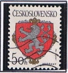 Sellos de Europa - Checoslovaquia -  Escudo de Zanbern