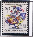 Stamps : Europe : Czechoslovakia :  Bailes tipicos