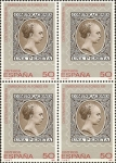 Stamps Spain -  MINIPLIEGO DE 4 SELLOS ,centenario de la primera emision de alfonso XIII,denominada del 