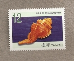 Sellos de Asia - Taiwn -  concha Cymatium pyrum