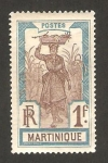 Stamps France -  Martinica - llevando frutas