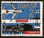 Stamps Spain -  XXV aniversario de Paz Española - Transporte