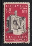 Stamps Colombia -  Lincoln.