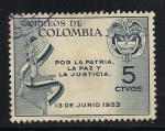 Stamps Colombia -  SOLDADO Y ESCUDO DE ARMAS.