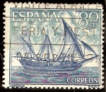 Stamps Spain -  Homenaje a la Marina Española  - Jabeque