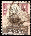 Stamps Spain -  Homenaje a la Marina Española  - Corbeta 