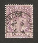 Stamps Mauritius -  escudo de armas de edouard VII