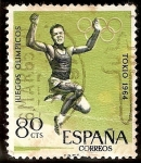 Stamps Spain -  Juegos Olímpicos de Innsbruck y Tokio - Salto de longitud