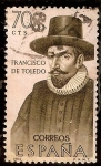 Stamps Spain -  Forjadores de América - Francisco de Toledo