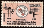 Stamps Spain -  Centenario de la Unión de las Telecomunicaciones
