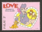 Stamps : Oceania : Palau :  georgette, tito y oliver