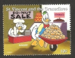 Stamps Saint Vincent and the Grenadines -  donald vendedor en supermercado 