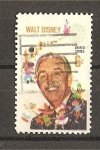 Stamps United States -  2º Aniversario de la muerte de Walt Disney.