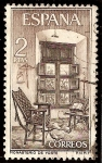 Stamps Spain -  Monasterio de Yuste - Habitación de Carlos I