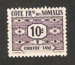 Stamps Africa - Djibouti -  costa de somalis - sello tasa