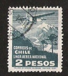 Stamps Chile -  LINEA AEREA NACIONAL - ARAUCARIAS