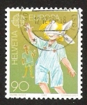 Stamps Switzerland -  NIÑOS JUEGAN