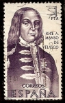 Stamps : Europe : Spain :  Forjadores de América - José A. Manso