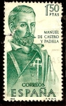 Stamps Spain -  Forjadores de América - Manuel de Castro y Padilla