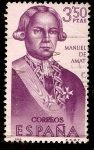 Stamps Spain -  Forjadores de América - Manuel de Amat y Junyet