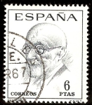 Stamps : Europe : Spain :  Jacinto Benavente - Centenario de su nacimiento