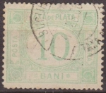 Stamps Europe - Romania -  RUMANIA 1888 Scott J16 Sello Portes Debidos Taxa de Plata Numeros 10 Bani usado 