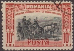 Sellos del Mundo : Europa : Rumania : RUMANIA 1906 Scott 179 Sello Principe Carol dando la mano al cautivo Osman Pasha Usado 