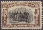 Stamps Romania -  RUMANIA 1906 Scott 182 Sello Principe Carol entrada triunfal en Bucarest delante de las tropas en 18