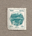 Stamps Nepal -  Templo