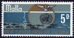 Stamps : Europe : Malta :  MALTA 1969 Scott 401 Sello Nuevo ** ONU Salvar el Mar Paloma Paz y Anagrama 