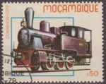 Stamps : Africa : Mozambique :  Mozambique 1987 Scott 656 Sello Nuevo Locomotoras Historicas Viejos Trenes Matasello de favor