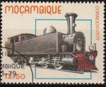Stamps : Africa : Mozambique :  Mozambique 1987 Scott 660 Sello Nuevo Locomotoras Historicas Viejos Trenes Matasello de favor