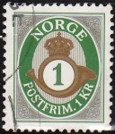 Stamps : Europe : Norway :  NORUEGA 2001 Scott 1283 Sello Serie Basica Tipo 1893 usado Norway Norvège Norge 