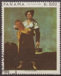 Stamps Panama -  PANAMA 1959 Scott 481 Sello Nuevo Pinturas de Goya La Aguadora matasellos de favor Preobliterado 