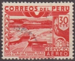 Stamps Peru -  PERU 1949 Scott C90 Sello Correo Aereo Boca Toma de la Achirana Rio Ica impreso waterlow & Sons Ld