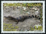 Stamps Bolivia -  Fauna en vias de Extincion - Vicuñas y Lagartos