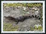 Sellos de America - Bolivia -  Fauna en vias de Extincion - Vicuñas y Lagartos
