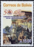Stamps Bolivia -  50 Años de la comision episcopal de pastoral social Caritas Boliviana