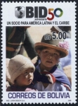 Stamps Bolivia -  50 Aniversario del BID - Banco Internacional de Desarrollo