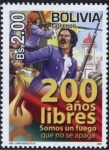 Stamps Bolivia -  La Paz 2009 - Bicentenario - 16 de Julio de 1809