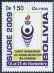 Stamps Bolivia -  XVI Juegos Deportivos Bolivarianos - Sucre 2009