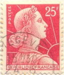 Stamps France -  Republique française rojo