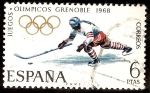 Sellos del Mundo : Europa : Espa�a : X Juegos Olímpicos de invierno en Grenoble - Hockey sobre hielo