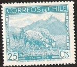 Stamps Chile -  CENTENARIO DESCUBRIMIENTO DE CHILE - LANAS MAGALLANES