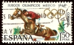 Stamps Spain -  XIX Juegos Olímpicos en Méjico - Hípica