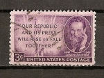 Stamps United States -  Joseph Pulitzer