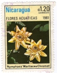 Stamps Nicaragua -  Nymphaea´ Marliacea Chromat´