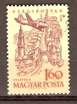 Stamps Hungary -  AVIÓN   SOBRE   VESZPRÉM