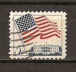 Stamps United States -  Bandera-Casa Blanca
