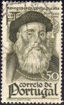 Stamps Portugal -  Portugal 1945 Scott 0645 Sello Navegantes Vasco Da Gama usado 